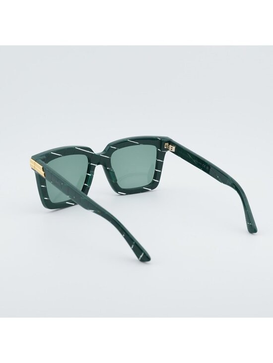 Bottega Veneta BV1005S 008 Sunglasses Green Square Frame, Green Lenses main image 10